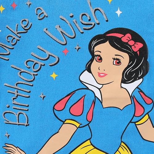 Image of Disney Princess Snow White Moana Frozen Birthday Girls Short Sleeve T-Shirt for Toddler to Big Kids