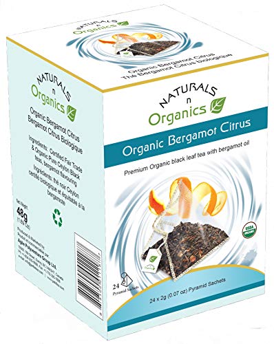 Naturals-N-Organics, Organic Bergamot Citrus Premium Earl Grey tea, 24 Count
