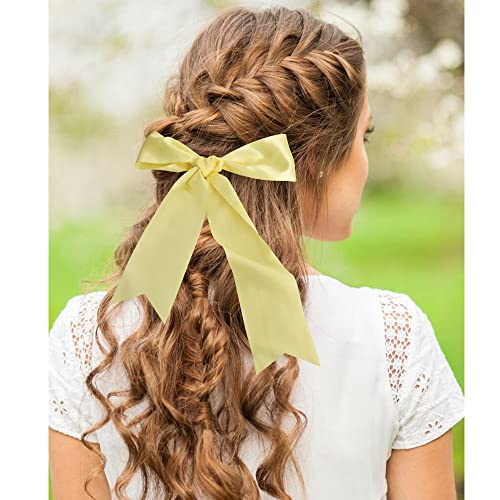 TONIFUL Canary Yellow Wide Satin Ribbon - Image 4