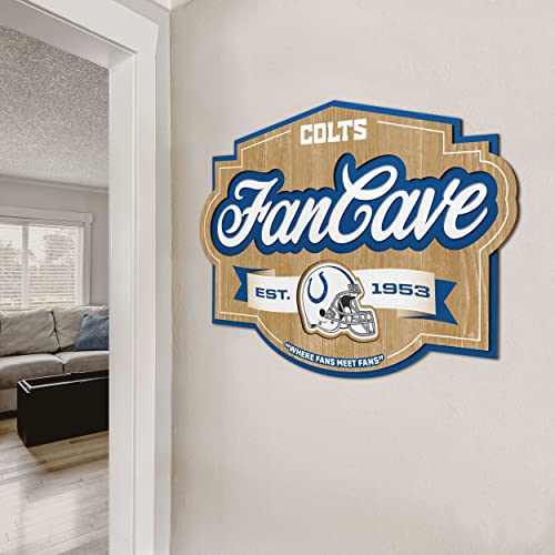 Image of YouTheFan NFL Indianapolis Colts FanCave Wall Art | Ready-To-Hang, 3D Multi-Layered Construction, Floating Wall Mount Design, Great Fan Gift, Officially Licensed Artwork