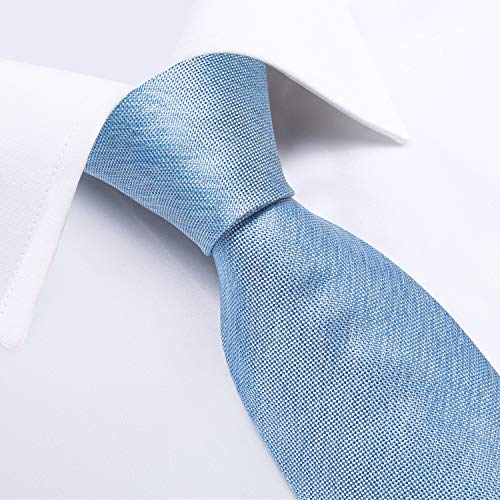 Image of DiBanGu Extra Long Tie for Men 63 inch XL Silk Necktie Set | Pocket Square and Cufflinks, Big and Tall, Jacquard Woven, Gift Box, Paisley /Plaid /Solid /Striped, for Weddinng Party Business