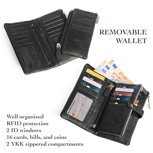 Image of Wallet for Women - Genuine Leather RFID Purses for Women