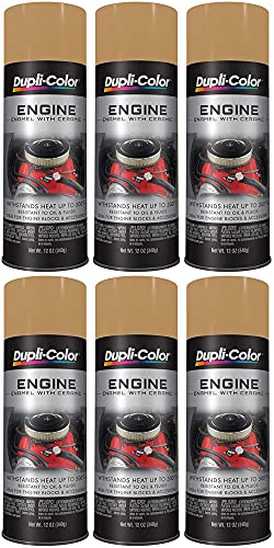 Sherwin-Williams Company Duplicolor Ceramic Cummins Beige Engine Paint (12 oz) - 6 Pack