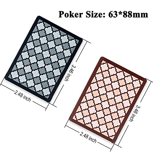 Teskyer Plastic Playing Cards, 100% Waterproof Playing Cards,Standard Index Poker Cards, 2 Decks Of Cards #TOP4