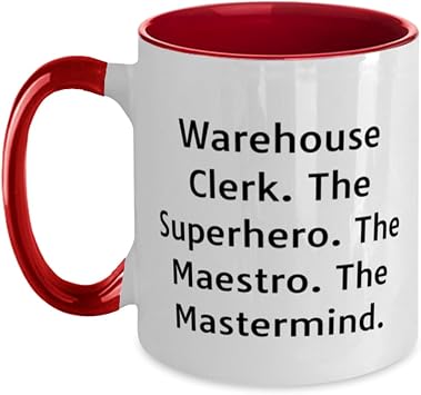 Warehouse Clerk. The Superhero. The.. Two Tone 11oz Mug, Warehouse clerk Cup, Nice Gifts For Warehouse clerk from Coworkers, Unique warehouse clerk gifts, Gifts for warehouse clerks, Warehouse clerk