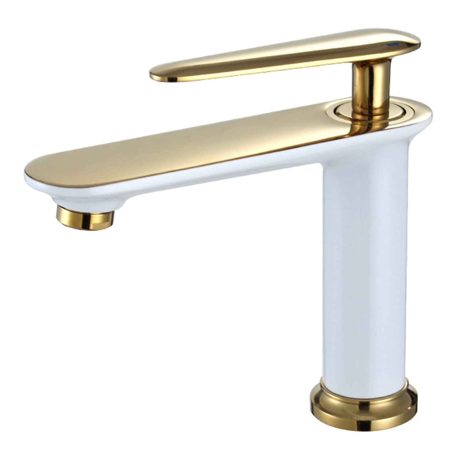 Robinet de lavabo blanc en laiton pour eau chaude et froide