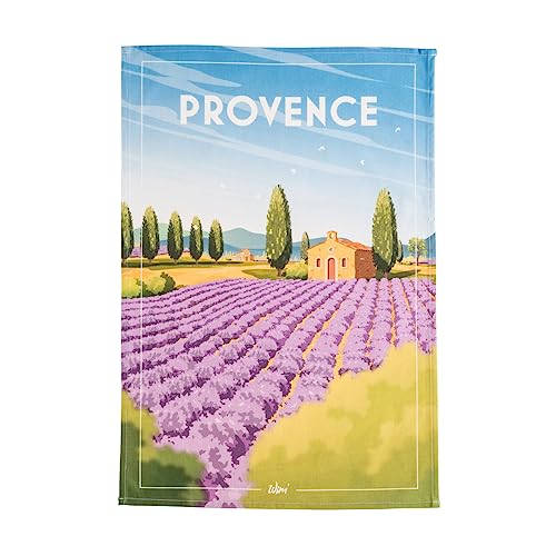 Torchon en Coton imprimé, Wim Provence, 50x75 cm, Coucke
