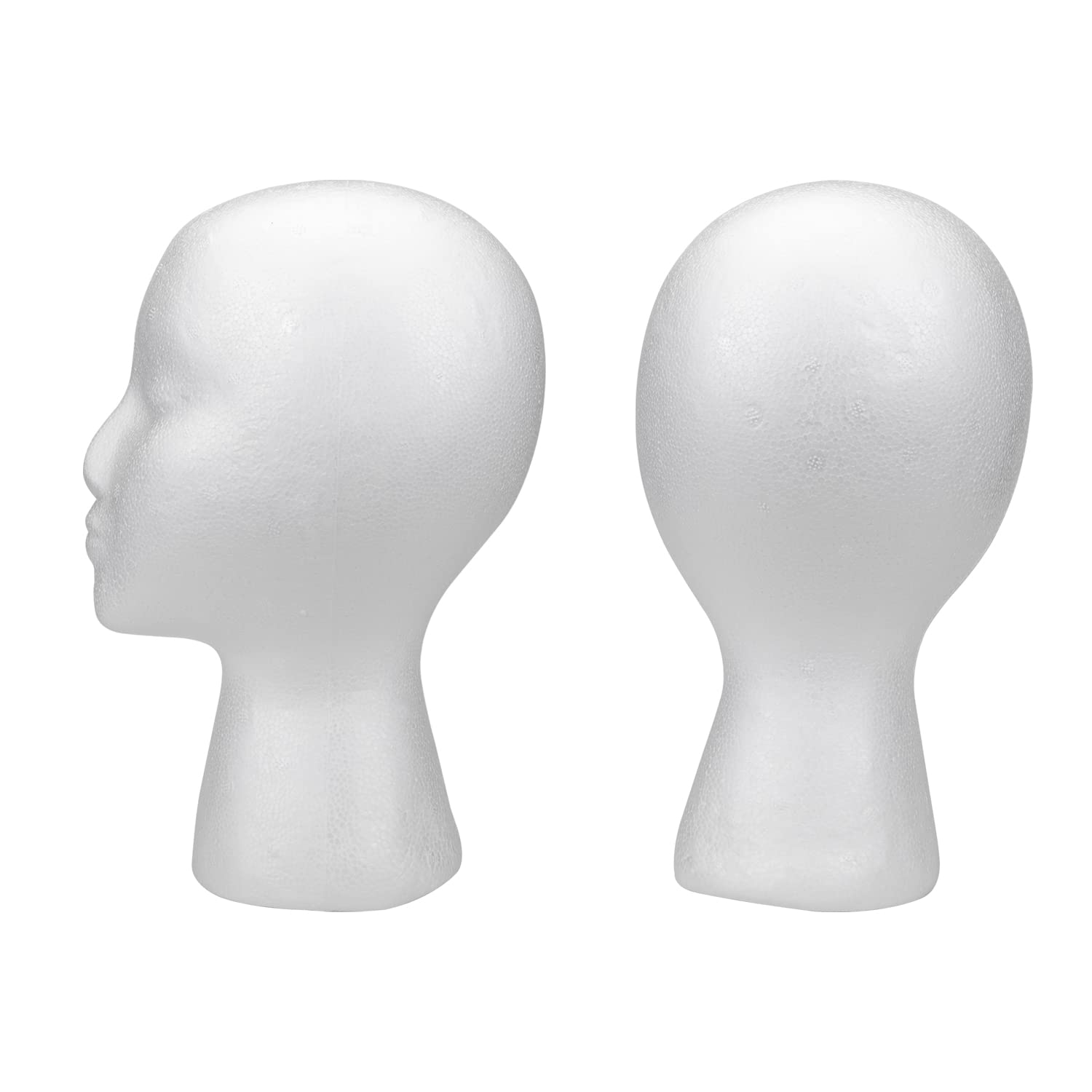 Foraineam 3 Pack 11 Inch Foam Wig Heads Female Mannequin Display Stand Holder Manikin Cosmetics Model Head for Wigs, Glasses, Hats, Hairpieces