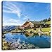 Produktbild Schönes Haus in den Alpen, Format: 70x70 auf Leinwand, XXL riesige Bilder fertig gerahmt mit Keilrahmen, Kunstdruck auf Wandbild mit Rahmen, günstiger als Gemälde oder Ölbild, kein Poster oder Plakat
