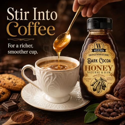 Miel Americana Cruda con Cocoa Dark Cocoa 8 oz miniatura 7