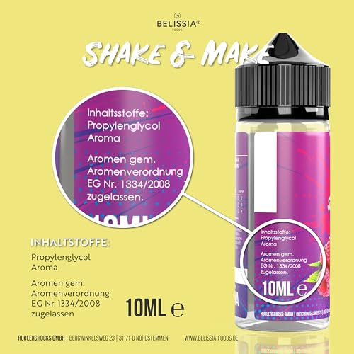 Belissia Shake and Make - Maracuja - Hochdosiertes Lebensmittel Aroma 10ml mit praktischer Schüttelflasche zum mischen. Für Lebensmittel, Kochen, Backen, Hobby, Raumerfrischung uvm. – Bild 7