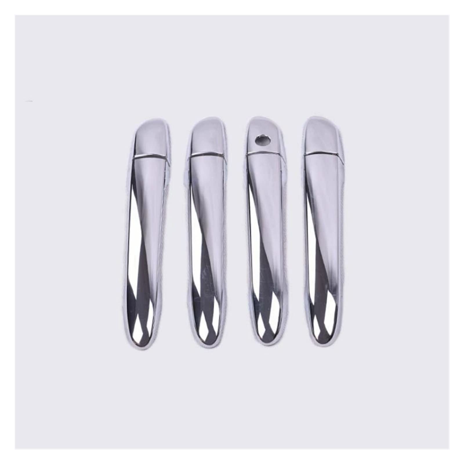 Rinkteea One Color Exterior Car Door Handle For Mazda Cx-5 Cx5 Cx 5 2012-2020 Styling Carbon Fiber Chrome Car Door Handle Cover Trim Accessories(Silver No Button)