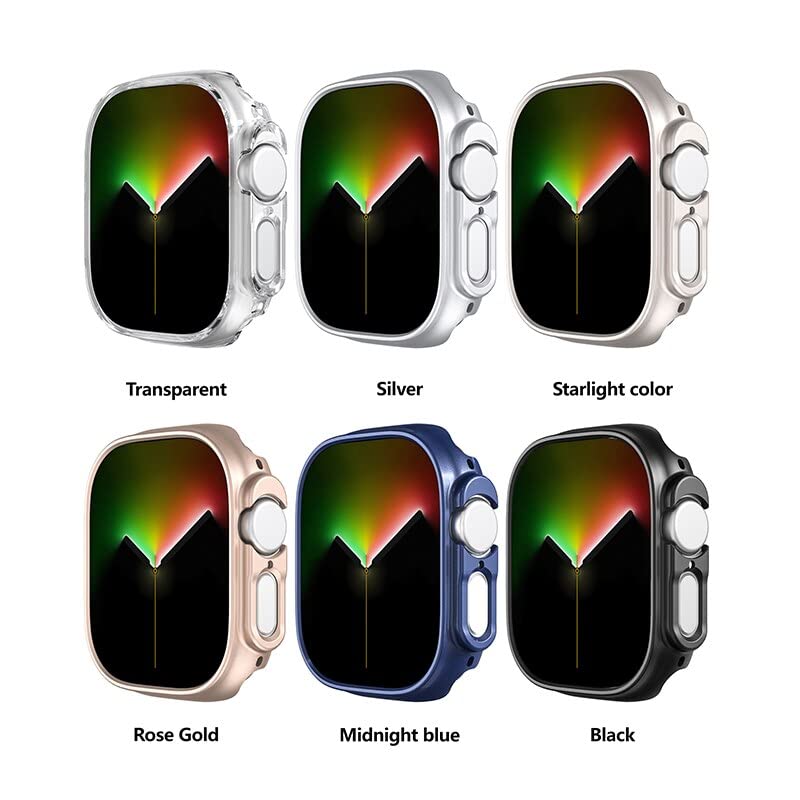 CZKE Case for Apple Watch Ultra Case 49mm Hard PC Protective Cover Hollow Frame Bumper for iwatch Series Ultra 49mm Protective Case (Color : Black, Size : Ultra 49mm)