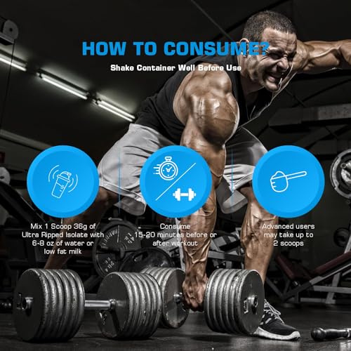 Image of MuscleTrail Pharma Grade Ultra Ripped Whey Protein Isolate - 27g Protein, L-Carnitine & CLA for Muscle Growth, Strength & Recovery - Premium Protein for Men & Women - Cappuccino Flavor, 1kg
