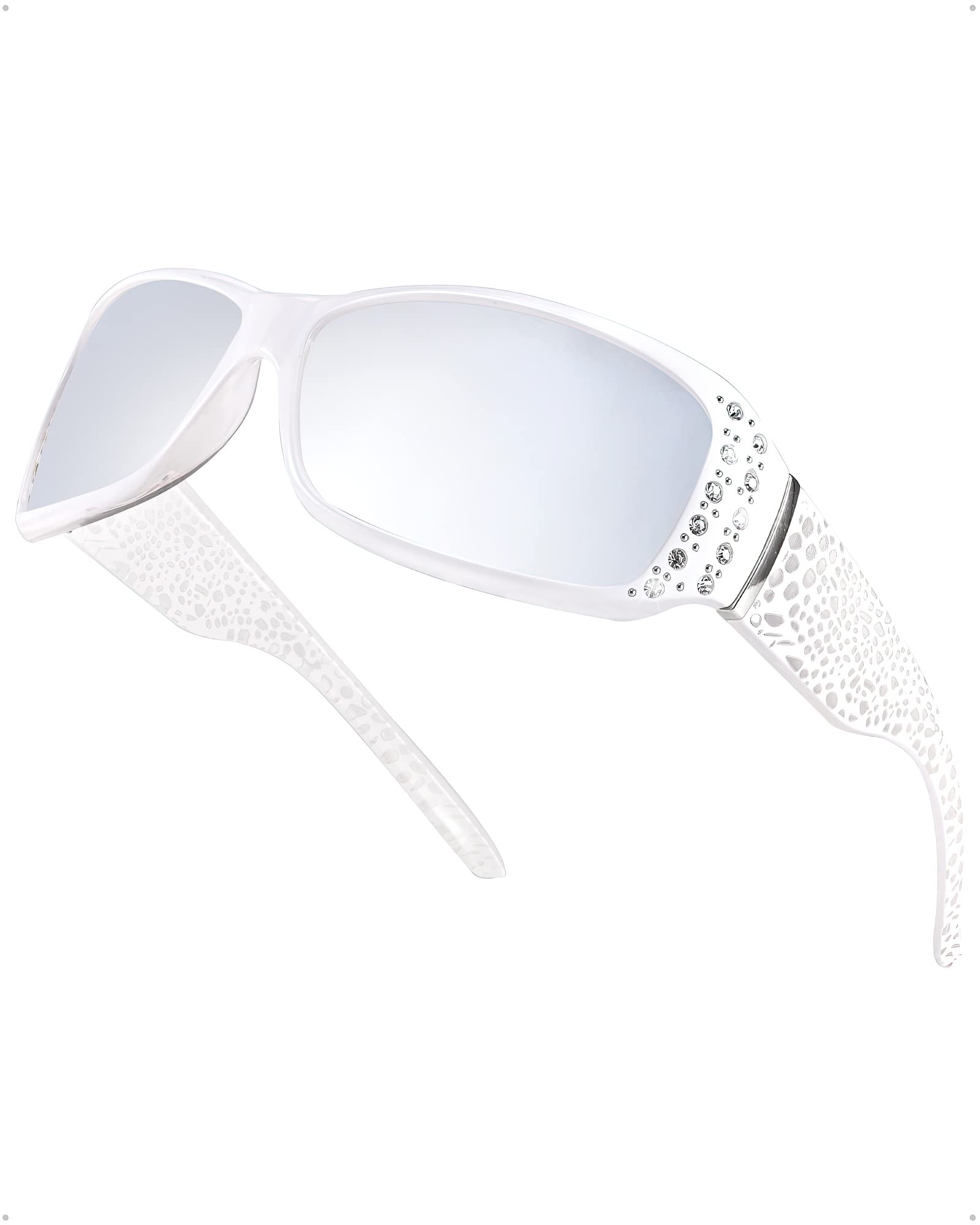 LVIOE Sonnebrille Damen Polarisierte Groß Sonnenbrille mit UV400 Schutz Kategorie.3
