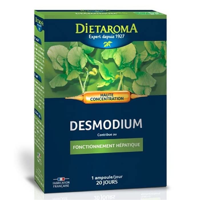 Desmodium Dietaroma CIP complément hépatique ampoules buvables détox foie bio