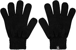 Luva de Frio Inverno Lã Canelada Tricotada Mão Quentinha Resistente Térmica Unissex Protege Neve Geada Macio Leve