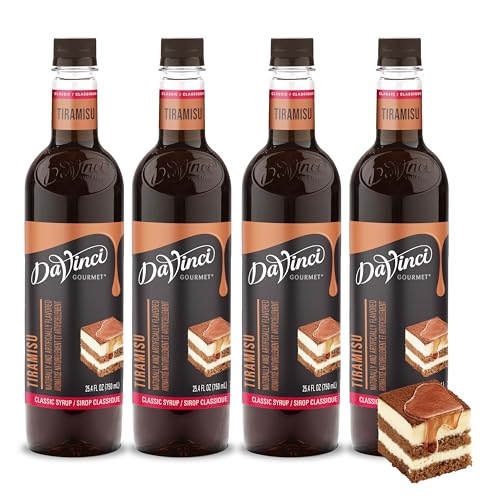Image of DaVinci Gourmet Classic Tiramisu Syrup, 25.4 Fluid Ounces (Pack of 4)