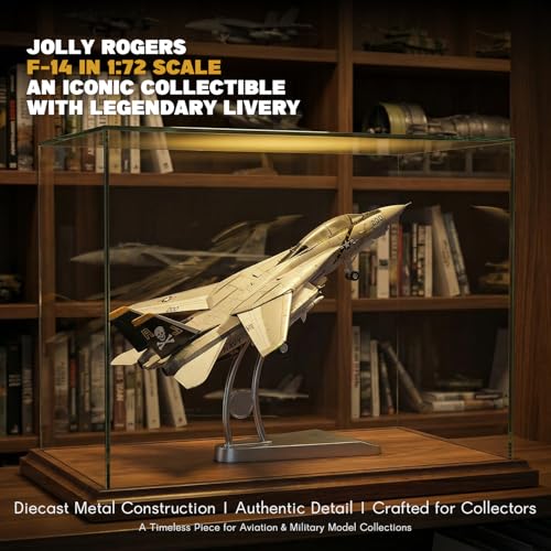 NUOTIE F-14 Tomcat VF-84 Jolly Rogers 1/72 Scale Die-Cast Metal Pre-Built Fighter Jet Model with Detachable Missiles and Adjustable Tail Fins Military Enthusiasts Gift by NUOTIE - Image 4