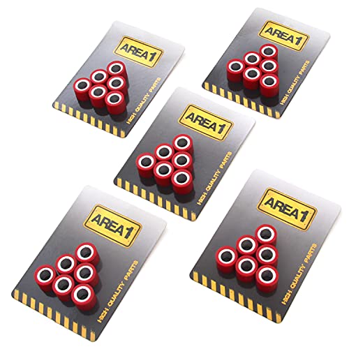 Area1 Set de 5 Galet de Variateur, Rouleaux de Variateur - Libre choix des dimensions - 15 x 12 mm, 16 x 13 mm, 19 x 15 mm 15,5 mm (16x13, 5,5/6,0/6,5/7,0/7,5)