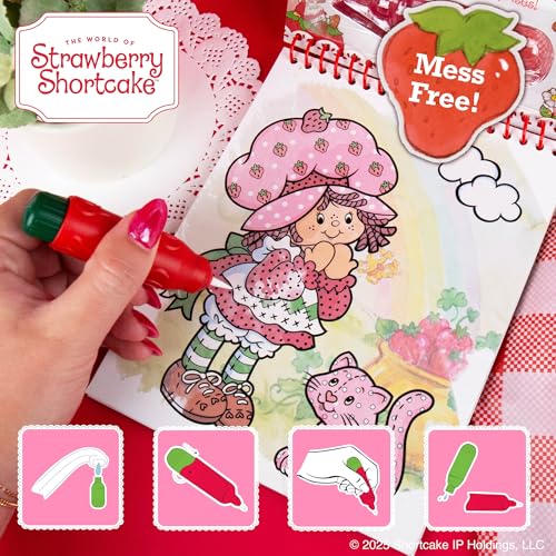 Strawberry Shortcake Aqua Art 6" x 7.5" Reusable Water Painting Activity Pad with Brush Pen - 3
