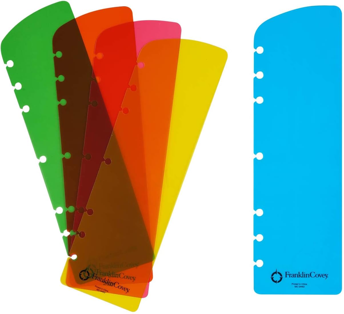 FranklinCovey - Ring-Bound Pagefinder for FranklinCovey Planners | Color Code Day Planners for Quick Reference (Monarch, Multi-Color 5 Pack)