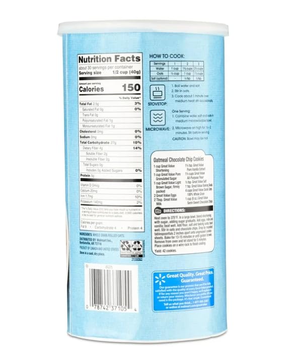 Avena Instantánea de Grano Entero, 42 oz – Alto en Fibra miniatura 6