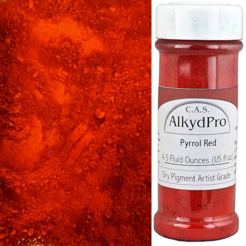 C.A.S. ALKYDPRO Red Pyrrol Pigment, Dry Powder Artist Grade, 4.5 Fl Oz (Pack of 1)