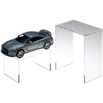 misorato 【大小10個セット】 透明コの字型アクリルスタンド 3面体クリア板厚3mm 国産アクリル板使用 ディスプレイ台に アクリルケース コレクションケース フィギュアケース ディスプレイケース 内のディスプレイに