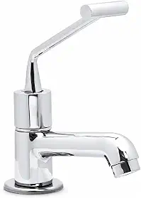 Casa Premier Torneira Automática Banheiro Acessível PNE Cromada Bancada 1/4 Volta com Alavanca Longa Fechamento Automático