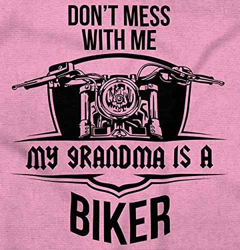 Brisco Brands Don't Mess With Me Grandma is a Biker Baby Romper Boys or Girls2
