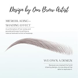 Bliss and Beyond USA, 2 Sheets Waterproof Eyebrow Tattoo Stickers, Long Lasting, Natural Looking Fake Eyebrows for Alopecia, Chemo, Cancer Gift. Same Size (Dramatic Las Vegas, Brown)