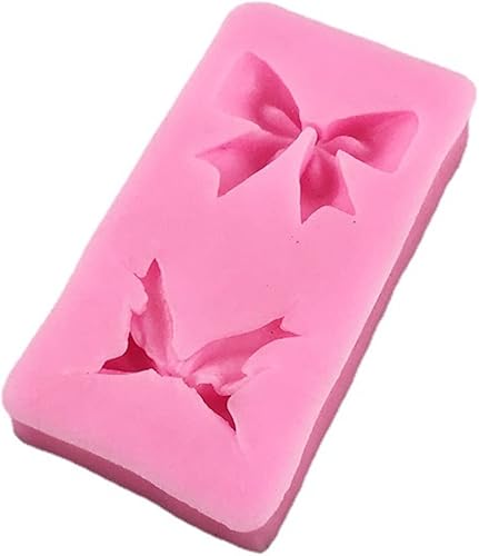 Fondant Mould 2 Even Bow Cake Silicone Mold Candy Mold Gypsum Dripping Manual DIY Factory Shop Sugar Turning Mold