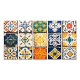 islandburner Prime Bild auf Leinwand Traditionelles Azulejos-Muster auf Vintage-Fliesen-Wandbild Badezimmer Fliesenhandel Bilder Wandbilder Poster