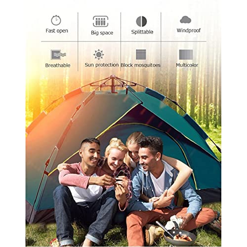 Carpa automática impermeable para 3-4 personas naranja miniatura 4