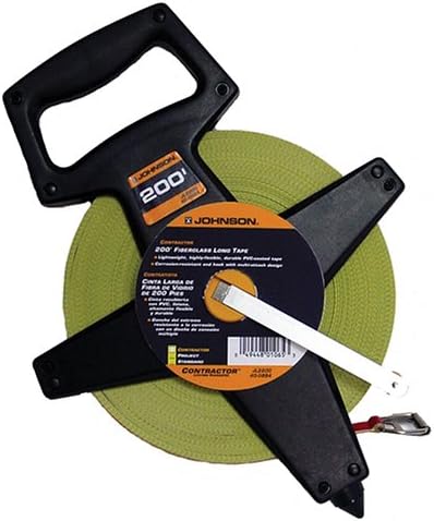 Johnson Level & Tool JL2200 200 Open Reel Long Fiberglass Tape