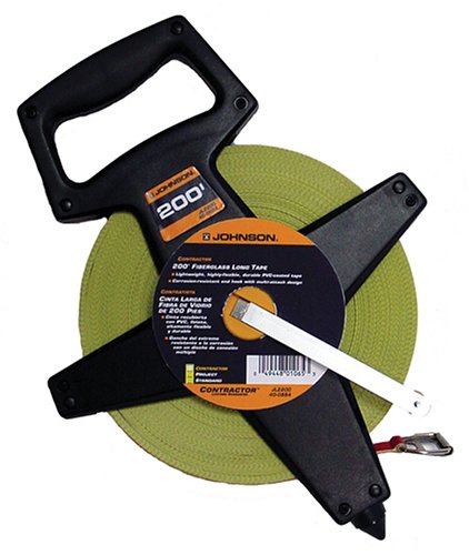 Johnson Level & Tool JL2200 200 Open Reel Long Fiberglass Tape