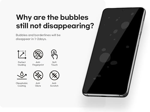 Miniatura 5 de Protector de pantalla (3 unidades) para Samsung Galaxy S22, [Mate] antirreflejo, compatible con huellas dactilares Perfect Touch, fácil instalación