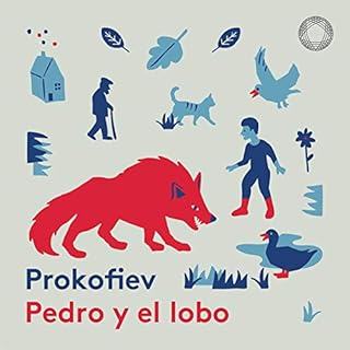 Diseño de la portada del título Pedro y el lobo