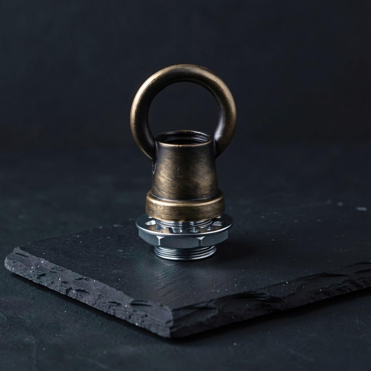 4pcs M10 Light Fixture Eye Nut, Bronze Zinc Alloy Hook Ring