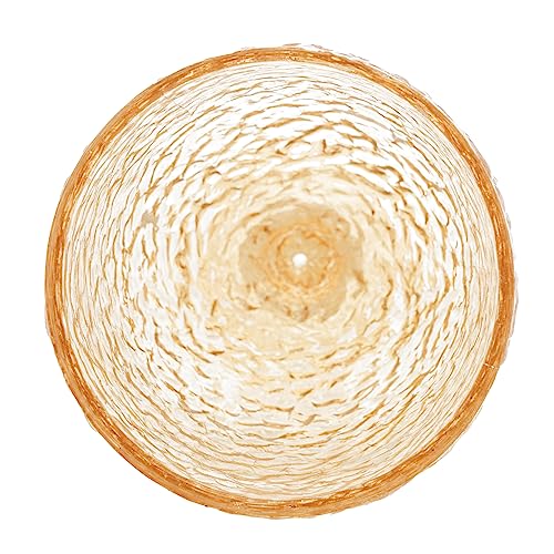 Taça de Água de Cristal Martelado Petra Âmbar 320ml - Lyor