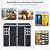 PVWIIK 8x6 ft Resin Outdoor Storage Shed with Floor & Window, Lockable Waterproof All-Weather Utility Shed for Garden Tools & Trash Bins, Black