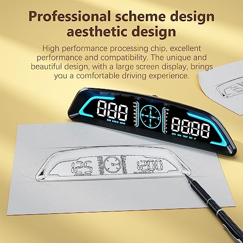 Awolimei Car Hud Gps Speedometer，Head Up Display For Cars With Speed、Mph，Usb Plug And Play，Suitable For All Car (G3) #TOP6