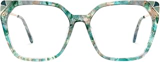 Zeelool Vintage Square Glasses Frame for Men Women with Non-prescription Clear Lens Anny ZGX431848