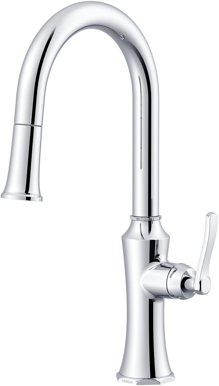 Gerber D454028 Draper 1H Kitchen Pull-Down Kitchen Faucet w/Snapback 1.75gpm Chrome