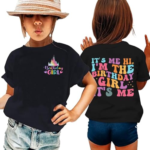 Birthday Girl Shirt for Kids Its Me Hi Im The Birthday Girl Tshirts Outfit Magic Kingdom Graphic Tees Tops