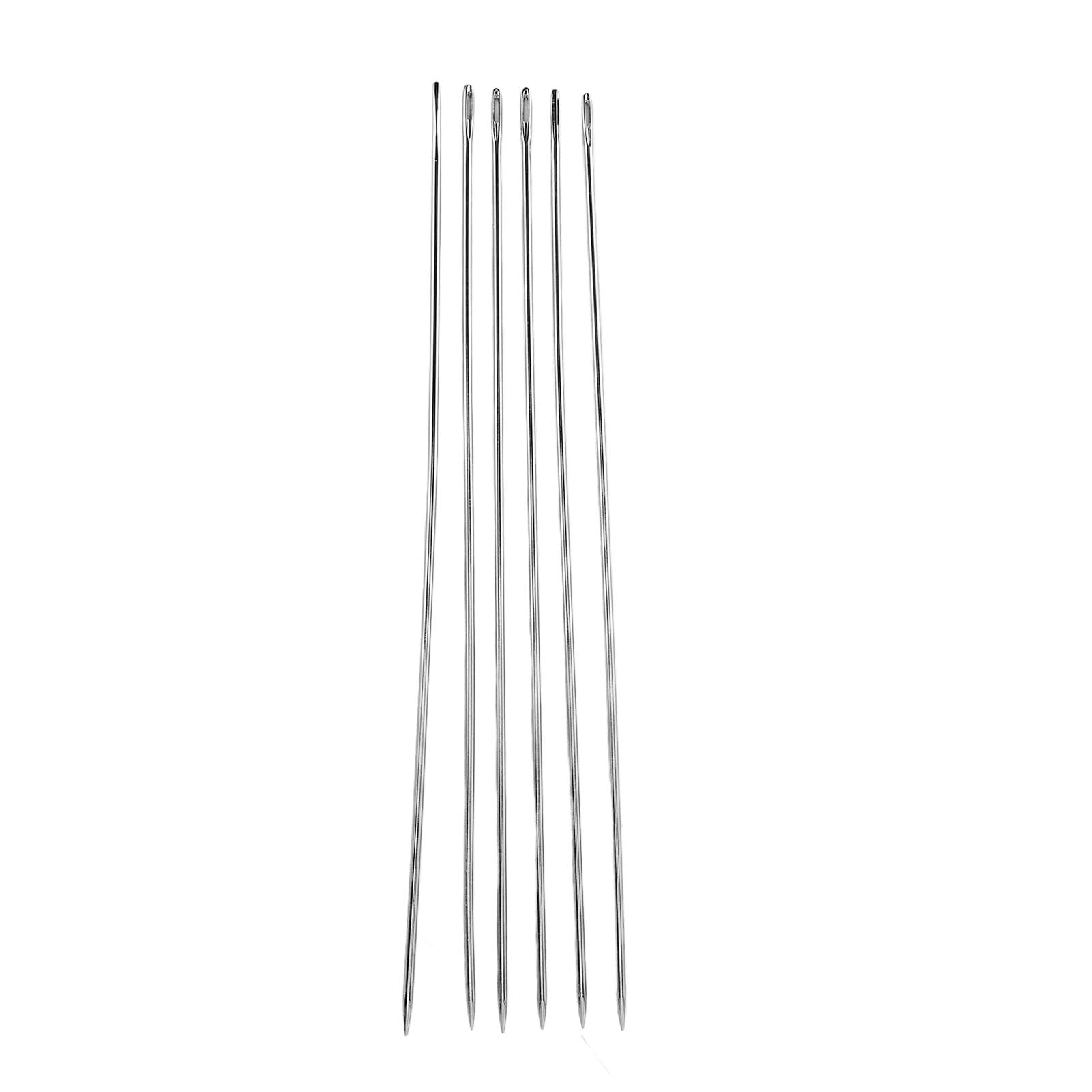 Stylebest Set da 12 Aghi per Cucire con Cruna Grande per Cucire a Mano e Lavori Manuali Facili, Aghi in Acciaio da 30 Cm per Tessuti Spessi e Progetti in Pelle