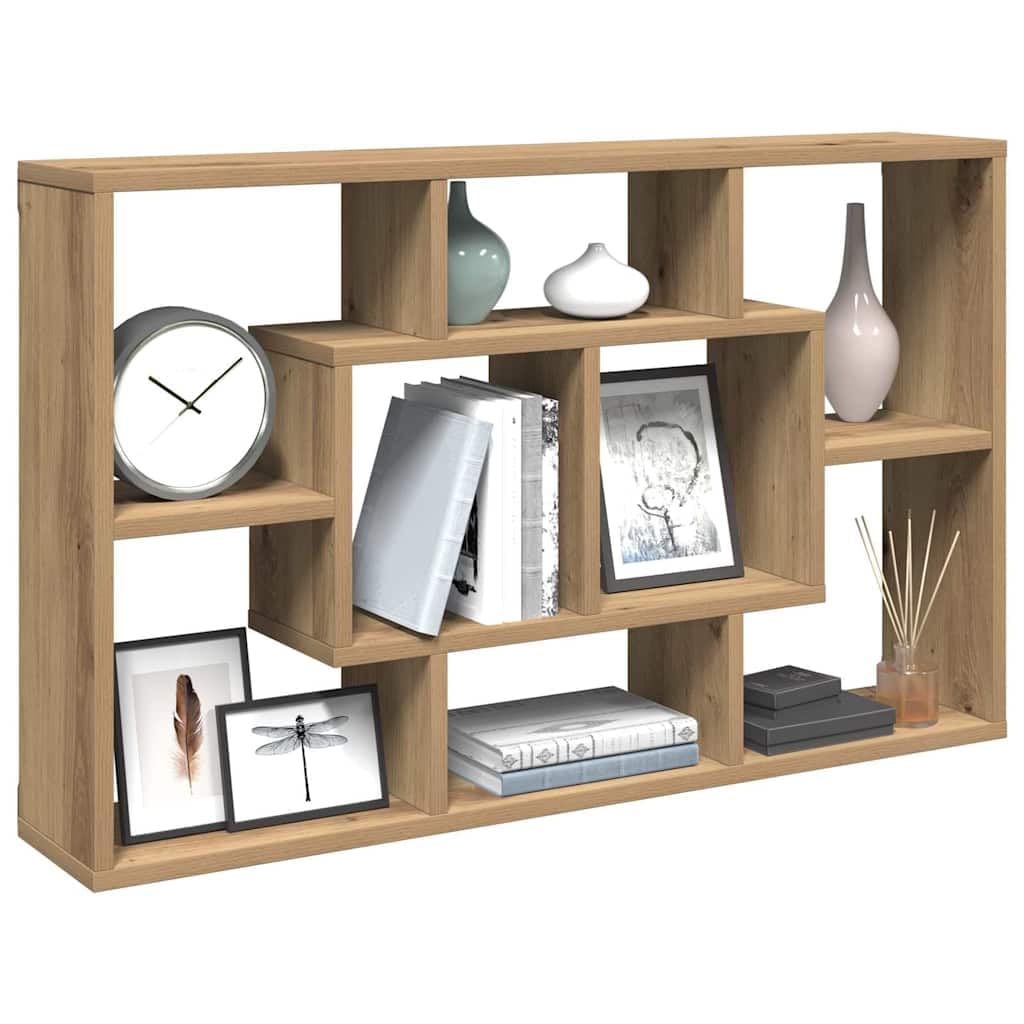vidaXL Wandregal Artisan-Eiche 85 x 16 x 52,5 cm Holzwerkstoff