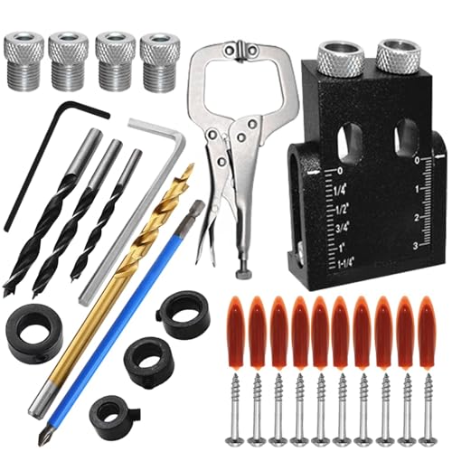 Kit de forets de poche jig incliné 15° localisateur de trou de guidage manuel