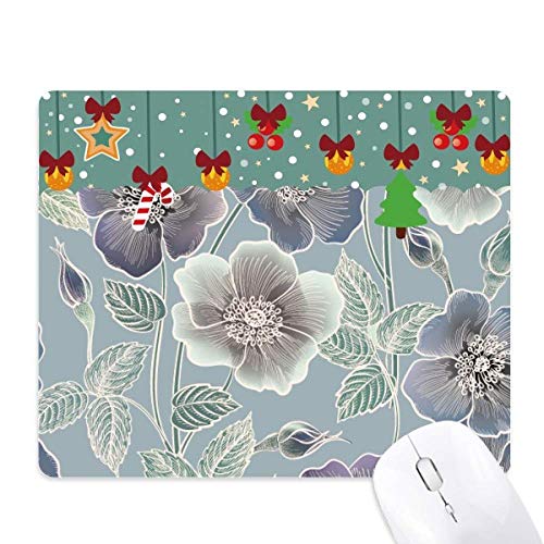 Tapis de souris fleur gris en caoutchouc pour bureau informatique